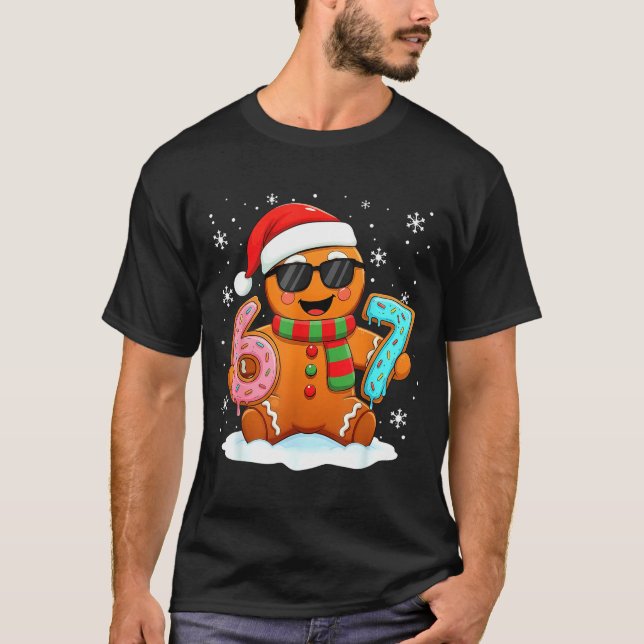 Camiseta Gingerbread Six Seven Bruh Funny Christmas Meme Si (Anverso)