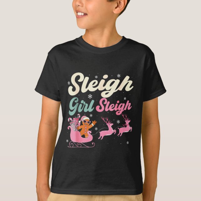 Camiseta Gingerbread Sleigh Girl Nk Funny Christmas Women G (Anverso)