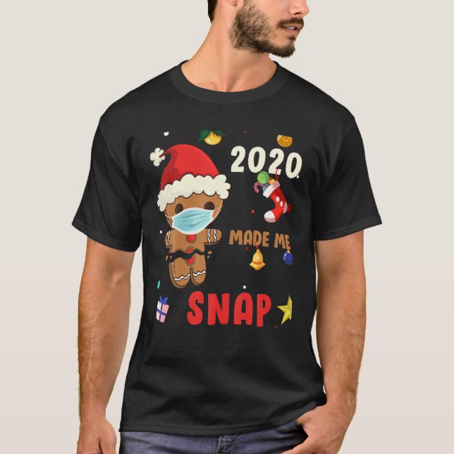 Camiseta Gingerbread Snap Cookie Man Face Mask Navidades 20 (Anverso)