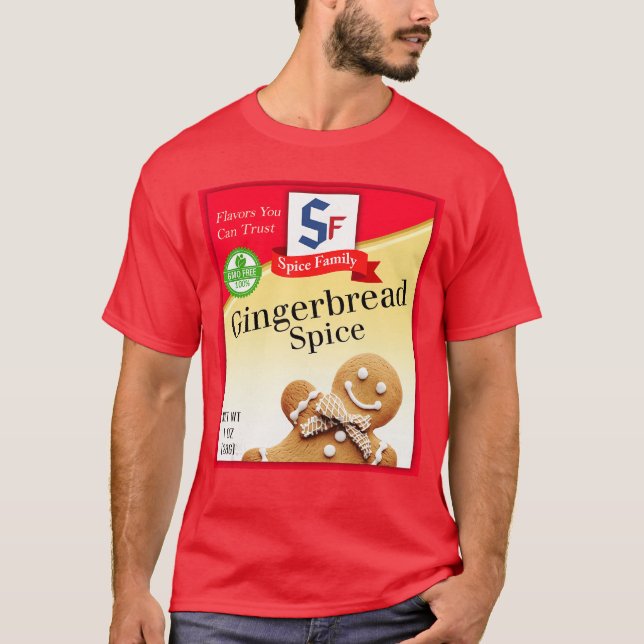 Camiseta Gingerbread Spice Group Costume Family Matching Ou (Anverso)