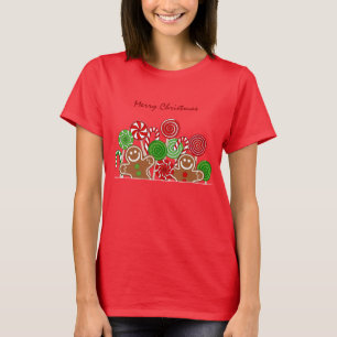 Camiseta Gingermoles de moda para Navidades rojos