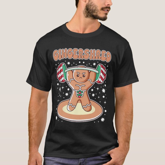 Camiseta Gingershred Funny Gingerbread Man Gym Bo (Anverso)