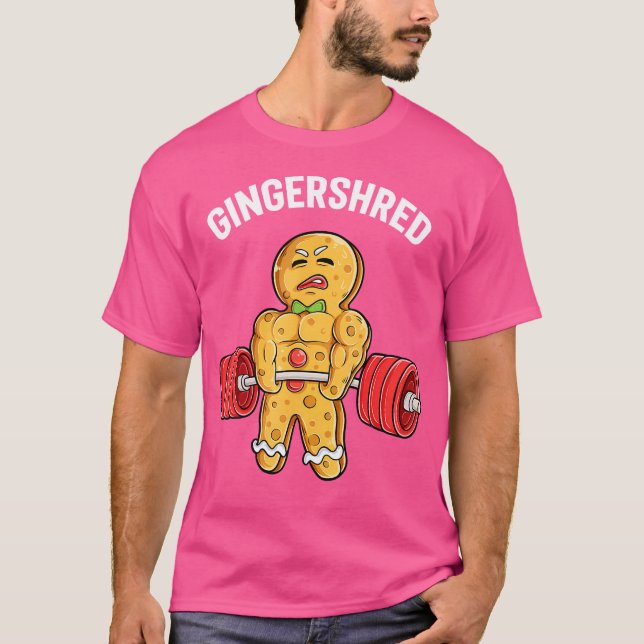Camiseta Gingershred Funny Gingerbread Man Gym Bodybuilding (Anverso)