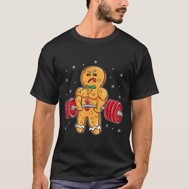 Camiseta Gingershred Funny Gingerbread Man Gym Bodybuilding (Anverso)