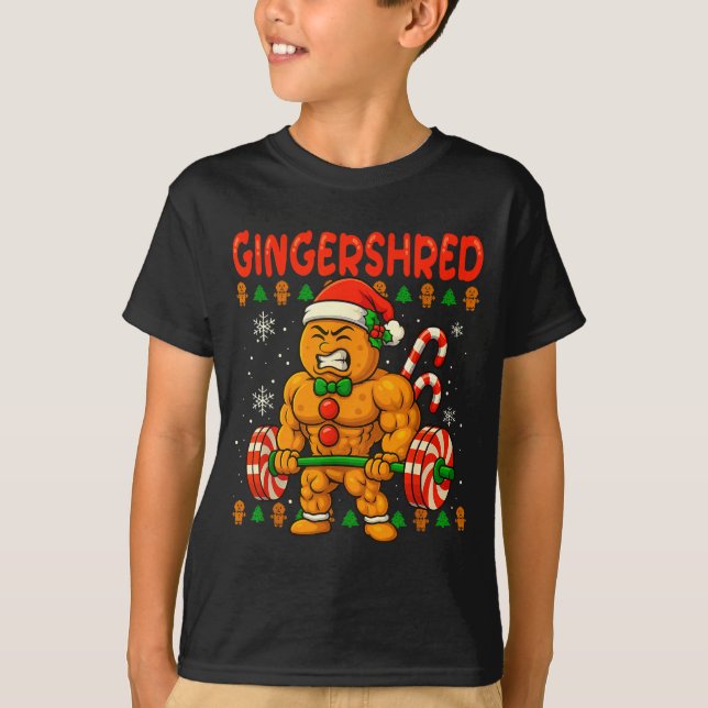 Camiseta Gingershred Gingerbread Christmas Workout Gym Ging (Anverso)