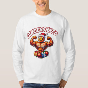 Camiseta Gingery Bodybuilder Navidades Divertido gimnasio