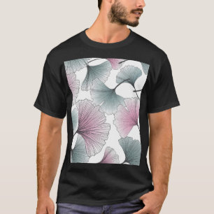 Camiseta Gingko biloba dibujado a mano.