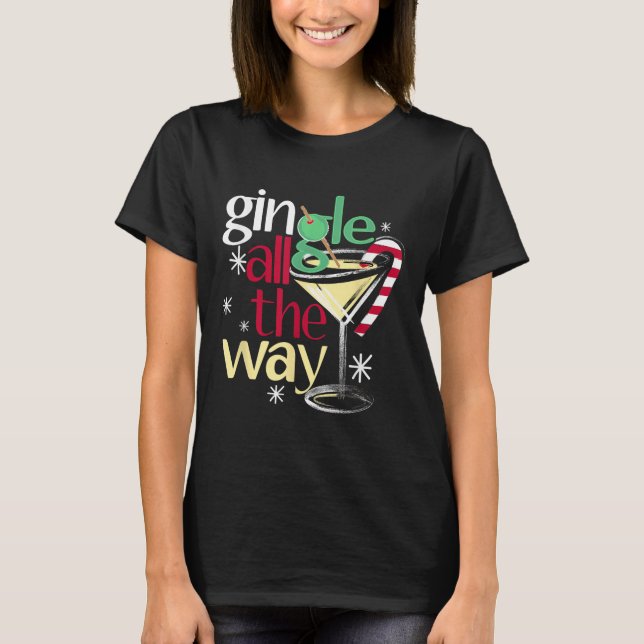 Camiseta Gingle All Way Navidades Gin Martini (Anverso)