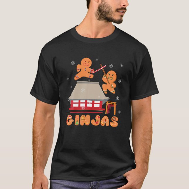 Camiseta Ginja Ninja Ginjas Gingerbread Navidades Ninjas Gi (Anverso)