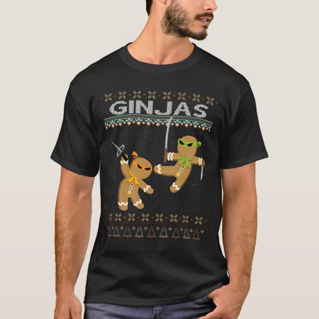 Camiseta Ginjas Gingerbread Ninjas Ugly (Anverso)