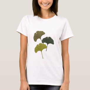 Camiseta Ginkgo deja los colores de fondo del Personalizabl