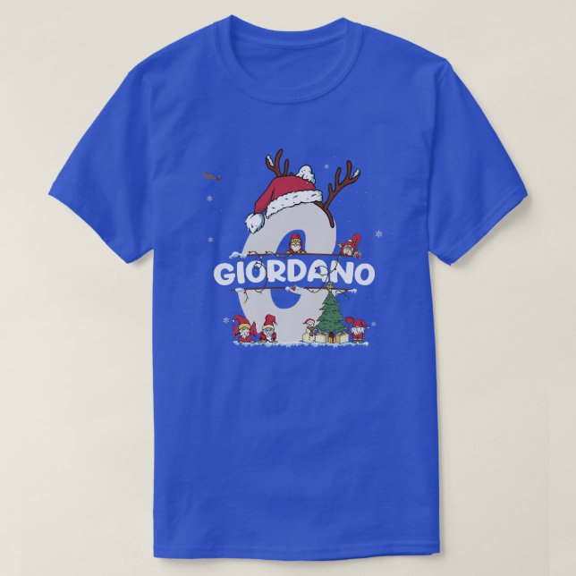 Camiseta Giordano Christmasw Giordano Nombre para navidades (Diseño del anverso)