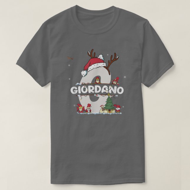 Camiseta Giordano Navidades con Giordano Nombre para navida (Diseño del anverso)