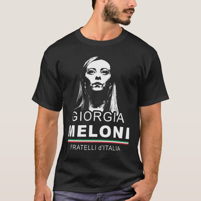 Camiseta Giorgia Meloni Fratelli d'Italia Hombres Mujeres (Anverso)