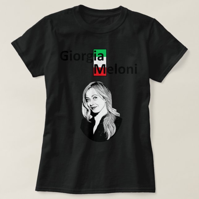 Camiseta Giorgia Meloni "Hermanos de Italia" (Diseño del anverso)