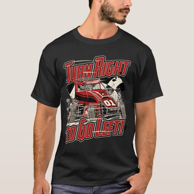Camiseta ¡Gira a la derecha para ir a la izquierda! - Rojo  (Anverso)