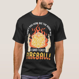 Camiseta Gira de sari de bola de fuego de gamer
