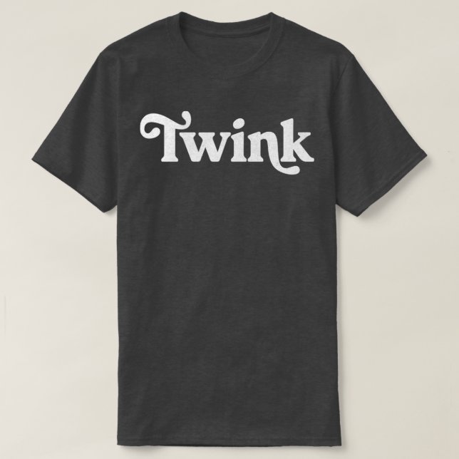 Camiseta Gira de tipografía retro Twink1 (Diseño del anverso)
