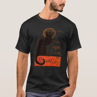 Camiseta Gira Del Gato Negro París Vector Angustiado 2