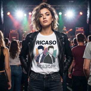 Camiseta Gira Mundial Moderna 2026 Ricaso Música Ficticia