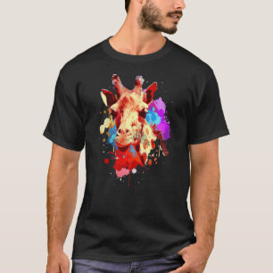 Camiseta Girafa acuarela para hombres Girafa 1