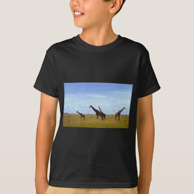 Camiseta Girafa africana de safari - Kenia - Parque naciona (Anverso)