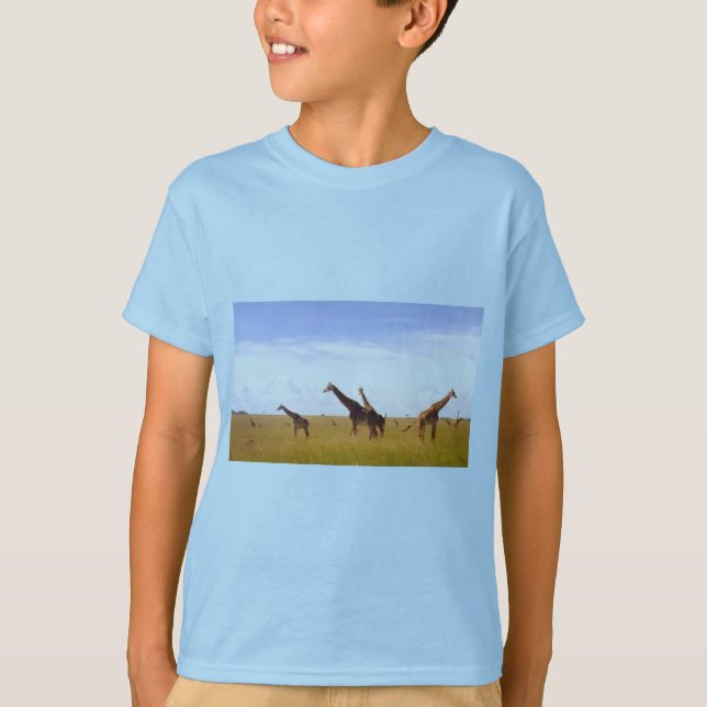 Camiseta Girafa africana de safari - Kenia - Parque naciona (Anverso)