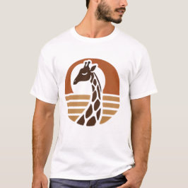 Camiseta "Girafa al atardecer - un toque bohemio para la vi