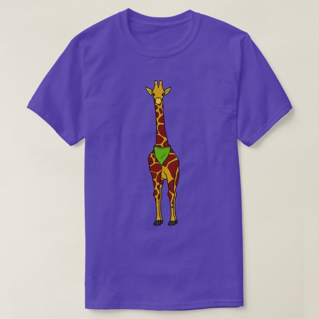 Camiseta Girafa cutánea con una bufanda (Diseño del anverso)