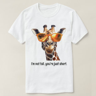Camiseta Girafa de alta vista con gafas de sol
