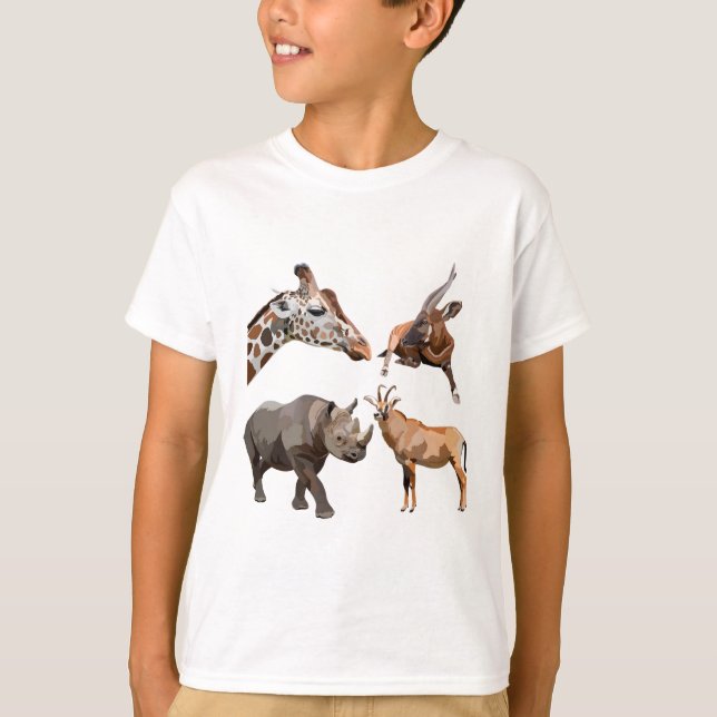 Camiseta Girafa de diseño de vida salvaje para los safari a (Anverso)