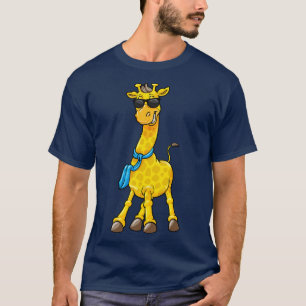 Camiseta Girafa de Guay con gafas de sol y una bufanda