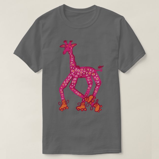 Camiseta Girafa de patinaje sobre ruedas (Diseño del anverso)