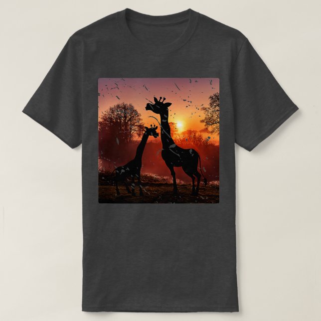Camiseta Girafa de regalo animal de Safari africano (Diseño del anverso)