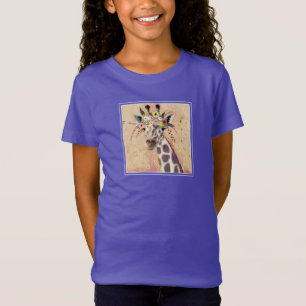 Camiseta Girafa del Klimt  Adornadas En Flores