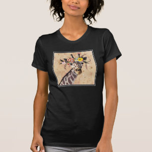 Camiseta Girafa del Klimt  Corona De Flores
