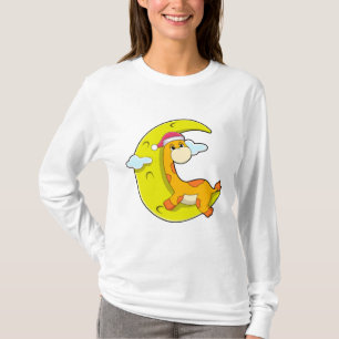 Camiseta Girafa durmiendo en la luna