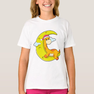 Camiseta Girafa durmiendo en la luna