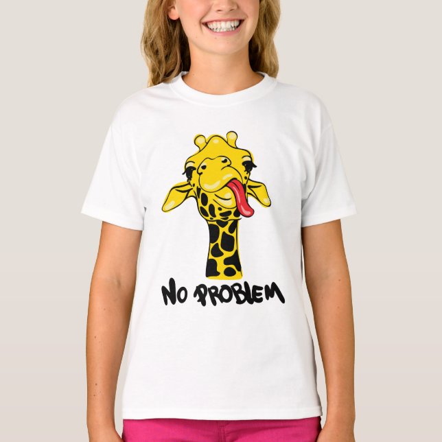 Camiseta Girafa indiferente: Sin actitud PROBLEMA (Anverso)