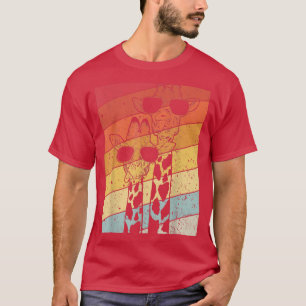 Camiseta Girafa retro vintage Gafas de sol Regalos Funny An