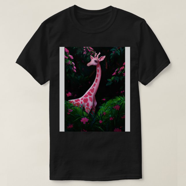 Camiseta Girafa rosa 1 (Diseño del anverso)
