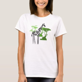 Camiseta Girafa tribal - Verde