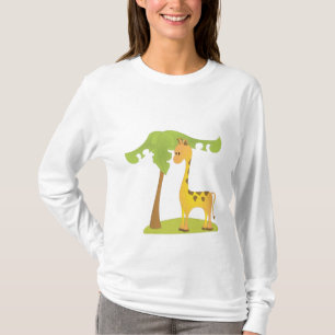 Camiseta Girafa y árbol