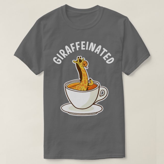 Camiseta Girafa Y Cafetería Giraffeine Safari (Diseño del anverso)