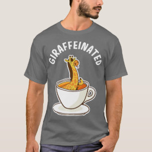 Camiseta Girafa Y Cafetería Giraffeine Safari