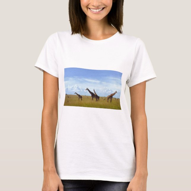 Camiseta Girafas del Parque Nacional de Nairobi (Anverso)