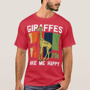 Camiseta Girafes me hacen feliz jirafa amante del zoológico