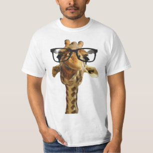 Camiseta giraff en idea divertida del regalo del diseño de