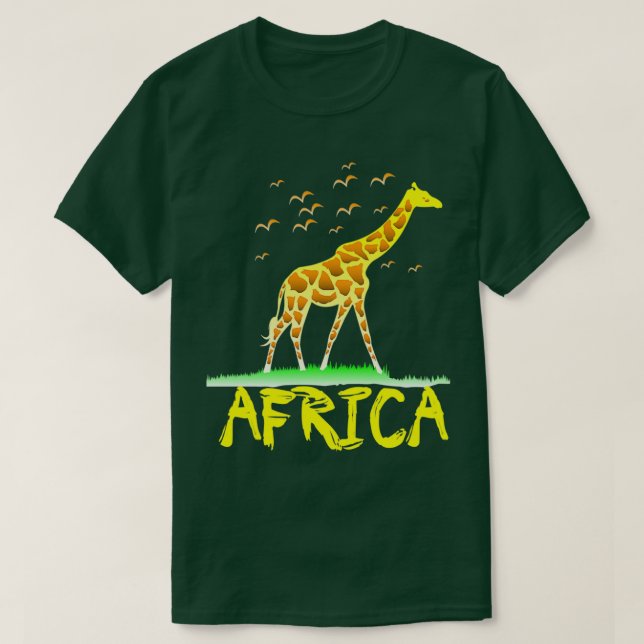 Camiseta Giraffe Africa Safari diseños para (Diseño del anverso)