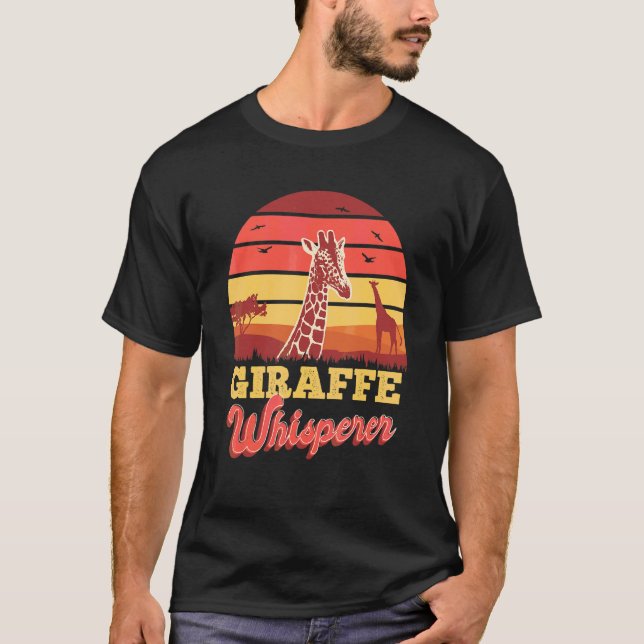 Camiseta Giraffe africana Whisperer Safari Tall Animal Gira (Anverso)